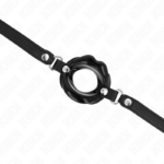 Bavaglio Lip 8 Cm Con Cinturino In Similpelle Nera 63 X 2 Cm Regolabile 39-58 Cm - Kink - immagine 4