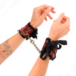 Resistenza Da Polso Scandalo Dettagli In Pizzo Rosso-Nero 24,5 Cm X 6,5 Cm - Kink - immagine 3