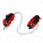 Polso Elastico In Pizzo Dettagli Cuore Rosso Regolabile 22-35 Cm - Kink - immagine 2