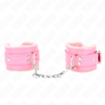Resistenza Da Polso Imbottita In Pelliccia Rosa Con Cintura Rosa Regolabile 17-29 Cm X 6 Cm - Kink - immagine 2