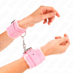 Resistenza Da Polso Imbottita In Pelliccia Rosa Con Cintura Rosa Regolabile 17-29 Cm X 6 Cm - Kink - immagine 3