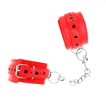 Polso Rosso Con Intarsio A Cuore Nero Regolabile 21-28 Cm X 5,5 Cm - Kink - immagine 2