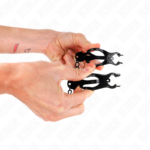Pinze Per Capezzoli Trifoglio Giapponese Con Catena Nera 30 Cm - Kink - immagine 3