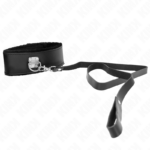 Collana Con Cintura 116 Cm Con Cinturino In Pelle Nera Regolabile 40-48 Cm X 6 Cm - Kink - immagine 4