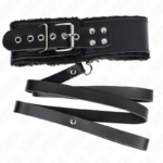 Collana Con Cintura 116 Cm Con Cinturino In Pelle Nera Regolabile 40-48 Cm X 6 Cm - Kink - immagine 5