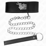 Collana Con Cintura 65 Cm Con Cinturino Largo Nero Regolabile 33,5-41 Cm X 5 Cm - Kink - immagine 4
