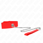 Collana Con Cintura 65 Cm Con Largo Cinturino Rosso Regolabile 33,5-41 Cm X 5 Cm - Kink