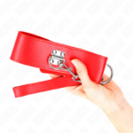 Collana Con Cintura 65 Cm Con Largo Cinturino Rosso Regolabile 33,5-41 Cm X 5 Cm - Kink - immagine 4