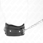 Collare Con Guinzaglio 65 Cm Con Restrizioni Nero 36-42 Cm X 5,5 Cm - Kink - immagine 2