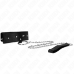 Collana 65 Cm Con Guinzaglio Con Borchie Argento Modello 2 Regolabile 36-43 Cm X 5 Cm - Kink - immagine 2