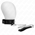 Collana 65 Cm Con Guinzaglio Con Borchie Argento Modello 2 Regolabile 36-43 Cm X 5 Cm - Kink