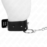 Collana 65 Cm Con Guinzaglio Con Borchie Argento Modello 2 Regolabile 36-43 Cm X 5 Cm - Kink - immagine 3