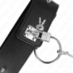 Collana 65 Cm Con Guinzaglio Con Borchie Argento Modello 2 Regolabile 36-43 Cm X 5 Cm - Kink - immagine 6