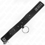 Collana 65 Cm Con Guinzaglio Con Borchie Argento Modello 2 Regolabile 36-43 Cm X 5 Cm - Kink - immagine 7