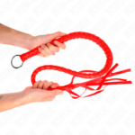 Frusta Serpente Con Anello Mano Rosso 65 Cm - Kink - immagine 3