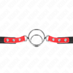 Gag Con O-Ring Multipli 4/4,8 Cm Rosso 38 X 56 Cm - Kink - immagine 4