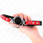 Gag Con O-Ring Multipli 4/4,8 Cm Rosso 38 X 56 Cm - Kink - immagine 3