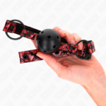 Palla Con Motivo A Diamanti 4.5 Cm Gag Modello 2 64.5 Cm Regolabile 42-60 Cm - Kink - immagine 3