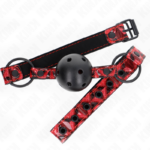 Palla Con Motivo A Diamanti 4.5 Cm Gag Modello 2 64.5 Cm Regolabile 42-60 Cm - Kink - immagine 2