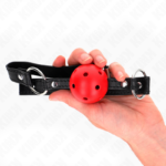 Palla Cava Dura Rossa 4,5 Cm Modello Gag 1 63,5 X 2 Cm - Kink - immagine 3