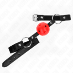Palla Cava Dura Rossa 4,5 Cm Modello Gag 1 63,5 X 2 Cm - Kink - immagine 2