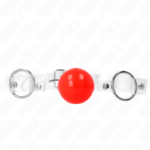 Palla In Pvc Trasparente Rossa Bavaglio 4 Cm Regolabile - Kink