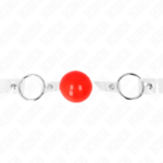 Palla In Pvc Trasparente Rossa Bavaglio 4 Cm Regolabile - Kink - immagine 4