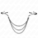 Pinze Per Capezzoli Con 3 Catene Nere 20/23/28 Cm - Kink - immagine 2