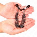 Pinze Per Capezzoli Con 3 Catene Nere 20/23/28 Cm - Kink - immagine 3