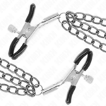 Pinze Per Capezzoli Con 3 Catene Nere 20/23/28 Cm - Kink - immagine 4