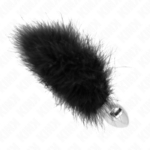Plug Anale In Acciaio Inossidabile 11 X 7 Cm Con Piuma 11 Cm - Kink