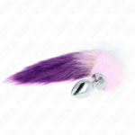 Plug Anale Misura L 10 X 4 Cm Con Coda Sintetica 40 Cm Viola - Kink
