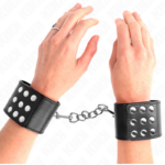 Resistenza Da Polso Con Chiusura A Scatto Nera Regolabile 19-24 Cm X 5,5 Cm - Kink - immagine 4