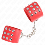 Resistenza Da Polso Con Chiusura A Scatto Rosso Regolabile 19-24 Cm X 5,5 Cm - Kink - immagine 2