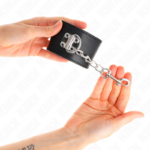 Resistenza Da Polso Con Chiusura A Lucchetto Nero Regolabile 16-23 Cm X 5,5 Cm - Kink - immagine 3