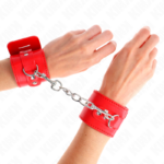 Resistenza Da Polso Con Chiusura A Lucchetto Rosso Regolabile 16-23 Cm X 5,5 Cm - Kink - immagine 4