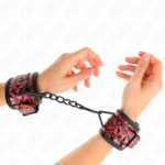Resistenza Da Polso Con Motivo A Diamanti Rosso Scuro Regolabile 17-26 Cm X 5,5 Cm - Kink - immagine 4