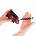 Resistenza Da Polso Con Motivo A Diamanti Rosso Scuro Regolabile 17-26 Cm X 5,5 Cm - Kink - immagine 3