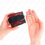 Polso Corto In Pizzo Di Velluto E Fascia In Nylon Rosso / Nero 23 X 6,5 Cm - Kink - immagine 3