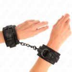 Polsi Ricoperti Di Pizzo Scuro Regolabili Nero 19-26 Cm - Kink - immagine 4