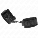 Polsi Ricoperti Di Pizzo Scuro In Neoprene Regolabile Nero 20-29 Cm X 5 Cm - Kink - immagine 2