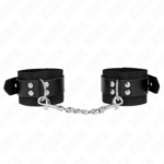 Resistenza Da Polso In Nylon Nero Con Cintura In Pelle Nera Regolabile 19-29 Cm X 5,1 Cm - Kink