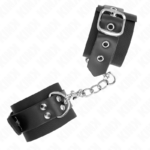 Resistenza Da Polso In Nylon Nero Con Cintura In Pelle Nera Regolabile 19-29 Cm X 5,1 Cm - Kink - immagine 2