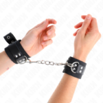 Resistenza Da Polso In Nylon Nero Con Cintura In Pelle Nera Regolabile 19-29 Cm X 5,1 Cm - Kink - immagine 4