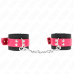 Resistenza Da Polso In Nylon Nero Con Cintura In Similpelle Rosa Lampone Regolabile 19-29 Cm X 5,1 Cm - Kink