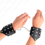 Bracciali Stile Punto Nero Con Catena Regolabile 17-23 Cm X 8,5 Cm - Kink - immagine 4
