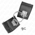 Polso Fisso Con Chiusura Ad Anello E Lucchetto Nero Regolabile 16-23 Cm X 5,5 Cm - Kink - immagine 2