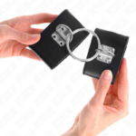 Polso Fisso Con Chiusura Ad Anello E Lucchetto Nero Regolabile 16-23 Cm X 5,5 Cm - Kink - immagine 3
