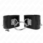 Polso Fisso Con Chiusura Ad Anello E Lucchetto Nero Regolabile 16-23 Cm X 5,5 Cm - Kink