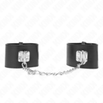 Polso Fisso Con Catena 30 Cm E Chiusura Lucchetto Nero Regolabile 16-23 Cm X 5,5 Cm - Kink